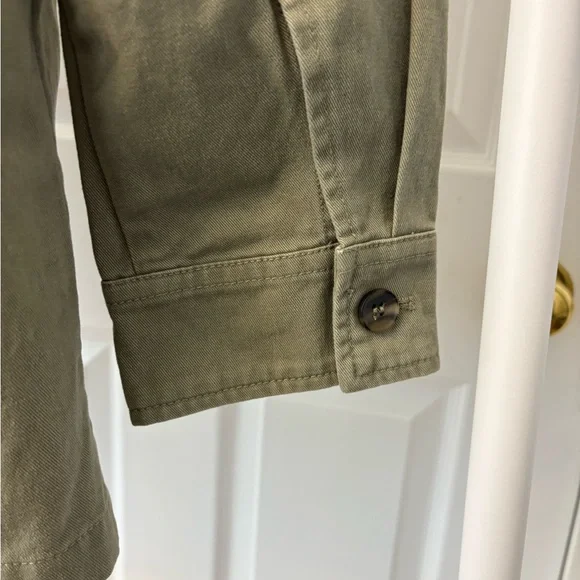 Dynamite Green Utility Jacket with Front Flap Pockets Size Large Cotton - Picture 6 of 9